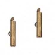 Slide end tubes 25mm - Antique bronze